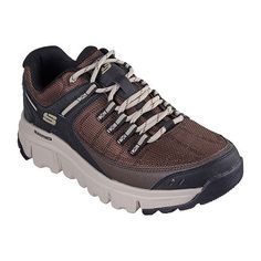 Step up your outdoor tech style wearing Skechers summits at. This modern outdoor lace-up features a durable mesh upper with synthetic overlays, a super flexible trenched traction outsole, and a Skechers memory foam cushioned comfort insole.Features: Memory FoamClosure Type: Lace-UpFootwear Technology: Memory Foam InsoleUpper/Outer Base Material: 100% TextileShoe Lining Material: TextileSole Material Content: 100% SyntheticCountry of Origin: Imported Slip-resistant Lace-up Sneakers For Outdoor Work, Sporty Slip-resistant Lace-up Hiking Boots, Rugged Low-top Sneakers For Running, Rugged Low-top Running Sneakers, Slip-resistant Lace-up Sneakers For Outdoor Activities, Outdoor Synthetic Lace-up Sneakers, Breathable Lace-up Walking Shoes For Outdoor Work, Breathable Lace-up Sneakers For Outdoor Work, Rugged Lace-up Walking Sneakers