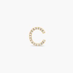 14K Yellow Gold C Initial Diamond Pavé Stud Earring. Get personal shine with these perfecty pave initial diamond stud earrings. Whether for yourself or a loved one, these versatile earrings let you rock some customized shine. Get one for every letter of the alphabet. C Initial, Gold C, Diamond Stud Earrings, You Rock, Diamond Stud, The Alphabet, Stud Earring, Diamond Earrings Studs, Diamond Studs