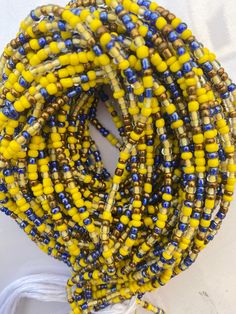 Free shipping Multicolor Round Beaded Chain Waist Beads, Multicolor Beaded Chain Waist Beads, Multicolor Waist Beads With Gold Details, Waist Beads, Wholesale Beads, How To Make Beads, Ghana, Seed Beads, Seeds