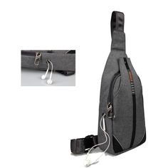 Customer Questions & Answers Q:Would a camera (such as a Canon T3) fit in this comfortably?A:Hello, our sling bag can fit your camera if its size is below 6.7*2.75*13 inch.Q:Where are the measurements of the strap (61cm/24" to 99cm/38.98") taken from? Is 38.98" the actual circumference of the sling backpack?A:Dear friend, the strap of this sling bag is adjustable, it could be adjustable from 61cm/24" to 99cm/38.98". The 38.98" is the maximum length of the strap.Q:Is the main compartment large en Functional Gray Anti-theft Shoulder Bag, Gray Anti-theft Bag For Everyday Use, Gray Anti-theft Shoulder Bag For Everyday Use, Casual Anti-theft Shoulder Bag For Outdoor Activities, Casual Nylon Chest Bag With Anti-theft Feature, Casual Anti-theft Shoulder Bag For Outdoor, Casual Anti-theft Shoulder Bag For Travel, Functional Gray Chest Bag, Gray Shoulder Bag With Cell Phone Pocket For Outdoor