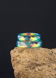 Mermaid Epoxy Ring, is a celestial-inspired masterpiece. This ring is as unique as the December sky, making it one of the coolest rings you'll ever own. The opalescent shimmer of this ring is reminiscent of the moon's gentle glow, making it the perfect Moon Ring for those who love celestial beauty. Its comfortable design also makes it ideal as a Thumb Ring, ensuring you can wear a bit of magic wherever you go. Looking for a unique birthday gift? Look no further. This Celestial Ring embodies the ethereal beauty of the night sky, making it a truly exceptional and memorable gift choice.  ~ DETAILS - Totally handmade ring - It is made from super clear Epoxy resin. - Please pay attention that this is a custom made ring. - Usual production time 5 business days.  - Cute packing UPKEEP - do not ex Epoxy Ring, Unicorn Ring, Candy Truffles, Resin Crafts Tutorial, Celestial Ring, Clear Epoxy Resin, Everyday Ring, Unique Birthday, Cute Polymer Clay