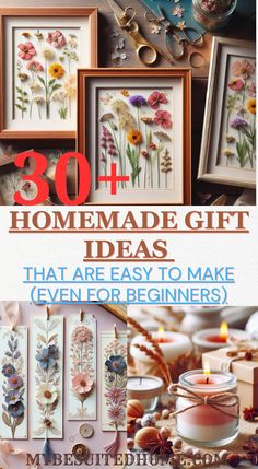 the cover of an article about home made gift ideas that are easy to make even for beginners