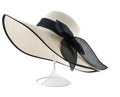 Flaunt your style and complete your look with the perfect headwear. Our variety of hats makes it easy to find one to match every outfit and occasion. Wide brim straw hat with bow knot will keep you looking fabulous and feeling protected from the sun. Our hats are a hit with drag queens. Material: Polyester, Straw Item Type: Sun Hat Head circumference: 22"-23" / 56cm-59cm // Queen Hat, Race Outfit, Hat With Bow, Wide Brim Straw Hat, Beige Hat, Fancy Hats, Bow Knot, Fashion Design Drawings, Drag Queens