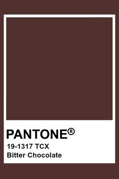 pantone's logo with the words deep mahogany in white on a brown background