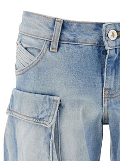 Light blue cotton washed denim mid-rise belt loops front button and zip fastening multiple cargo pockets straight legGender: WOMENMaterial: COTTON: 100.0%Color: BLUEMade in: ITProduct ID: 241WCP113 D073 024*Import tax/duty will be calculated at checkout (If applicable) Fitted Jeans, The Attico, Back Light, Jeans Low, Denim Cotton, Top Designer Brands, Denim Design, Light Blue Denim, Low Waisted