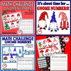 These math challenges are perfect for gifted & talented, enrichment, &/or fast finishers. It is open-ended & easily differentiated, making it appropriate for multiple grade levels. Students use a series of basic operations to convert the first gnome number to the last gnome number. The teacher directs the operations to be used, or allow learners to combine the computation procedures as they choose. #math #GATE #criticalthinking #seasonalresources #differentiated #openended #enrichment Fast Finishers, Math Challenge, Open Ended, Critical Thinking, 2nd Grade, Gate, Computer, Square, Pins