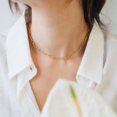 Paper Clip Necklace With Toggle Clasp Minimalist Necklace Chain in Sterling Silver, Gold, Rose Gold Gifts for Women Nm67a - Etsy Paper Clip Necklace, Rose Gold Gifts, Chic Necklace, Estilo Boho Chic, Toggle Necklace, Gold Link, Minimalist Necklace, Estilo Boho, Toggle Clasp