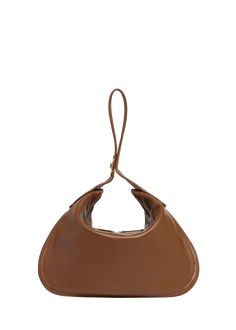 "Find VALENTINO Go Large Leather Hobo Bag on Editorialist. Valentino Garavani \"Go\" hobo bag in leather Shoulder strap with VLOGO snap closure Convertible to a top handle Can be worn as a shoulder or top handle bag Twoway zip top closure Interior, one slip pocket Lining: Leather Approx. 12.2\"H x 17.3\"W x 2\"D Made in Italy" Evening Brown Hobo Bag With Leather Lining, Brown Leather Lined Hobo Bag For Evening, Evening Brown Leather-lined Hobo Bag, Formal Brown Handheld Hobo Bag, Brown Leather Handheld Baguette Bag, Brown Leather Bucket Bag With Round Handle, Brown Bag With Round Handle And Leather Lining, Evening Brown Bucket Bag With Leather Lining, Leather Handheld Baguette Bag With Handle Drop