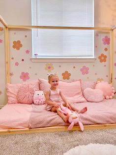 Asher Canopy Bed Frame Get the adorable Asher Twin Canopy Floor Bed, the perfect transition for your little one from their crib bed to this styled Montessori bed. The modern canopy design is perfect for fun, themed decorating; while the floor bed frame encourages toddlers to play and read in bed. This floor bed is safely designed for your child to easily get in and out of bed. We have a matching guard rail that can be added to the bed for additional safety. Standard twin size mattresses fit. Thi Toddler Mattress On Floor, Canopy Floor Bed, Floor Beds, Modern Canopy, Montessori Floor Bed, Toddler Floor Bed, Floor Bed Frame, Crib Bed, Canopy Bed Frame