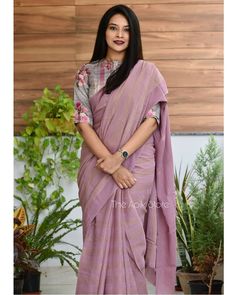 Saree Jacket Designs, Formal Saree, Cotton Saree Blouse Designs, Cotton Blouse Design, Cotton Saree Blouse, Sari Design, Cotton Saree Designs