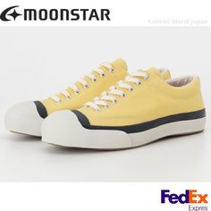 Moonstar FINE VULCANIZED Shoes Sneakers  GYM COURT YELLOW Kurume Japan  UNISEX Free shipping by FEDEX !! ***100% Authentic product. 　We handle genuine Japanese products. Condition: Brand New Product Details This model has its roots in training shoes produced in the 1960s. The characteristic center seam design is said to be suitable for athletic activities, as it minimizes stress on the foot due to the thick material and overlapping area. [FINE VULCANIZED] is a canvas shoe produced exclusively us Vulcanized Sneakers, Canvas Shoe, Japanese Products, Canvas Sneakers, Training Shoes, Mens Casual Shoes, Canvas Shoes, Tennis Shoes, Made In Japan