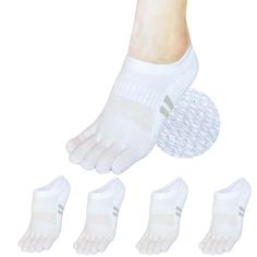 PRICES MAY VARY. Cushioned Toe Socks - Women's No Show Toe Socks have a plush towel bottom for extra softness and comfort. This design minimizes foot friction, reduces fatigue, and protects against painful blisters. Bunion Socks – Bunion Socks –Toe separator socks keep toes separated, promoting a natural position and helping to align them to prevent foot deformities like bunions. They encourage independent toe movement, which improves foot strength and flexibility, enhances blood circulation, an Toe Socks For Women, Toe Separator, Five Fingers, Running Socks, Toe Socks, Socks For Women, Foot Health, Athletic Running, Athletic Socks