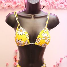 Fabric Contents 80% Polyester, 20% Spandex Bikini Bottom Sold Separately Bandeau Tankini Top, Posing Suits, Bandeau Tankini, Yellow Daisy, Tankini Swimsuit Top, Roxy Women, Victoria Secret Pink, Daisy, Spandex