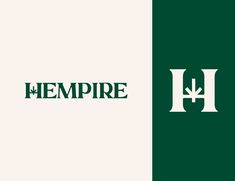 the logo for hempire and h