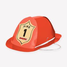 a fire hat with the number one on it