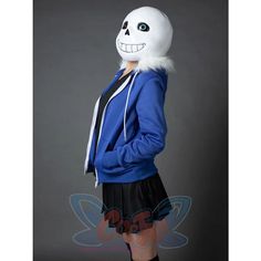 Description   Size Chart       Note: Pls check item size chart and delivery date before ordering.   
 
Includes:    ・Jacket, mask(A: soft PVC version B: hard latex version)    Materials:    ・80% Lycra + 10% Polyester + 10% Cotton   Undertale/ Sans/ Cosplay costume/ Sans Jacket Halloween Hoodies/ Halloween Costumes/ Comic-con/ Japanese Anime/ Party/ Men/     HOW TO ORDER THE CORRECT SIZE FROM COSFUN:  1) Our costumes are made in a variety of different materials with specialized stitching and parts, so your usual size will not apply here.  
 
2) For different product types ,  we will use specific methods to measure it, and apply to corresponding size charts, Pls check our size chart below before ordering. 
 
3) Kindly Reminder: All dimensions are measured manually with deviation at 1-3cm. Winter Anime Cosplay Costume With Hood, Winter Hooded Anime Cosplay Costume, White Halloween Cosplay Outerwear, Casual Long Sleeve Cosplay Costume For Winter, Casual Long Sleeve Winter Cosplay Costume, Casual Winter Cosplay Costume, White Cotton Outerwear For Cosplay, Casual Hooded Cosplay Costumes, Blue Hoodie For Winter Cosplay