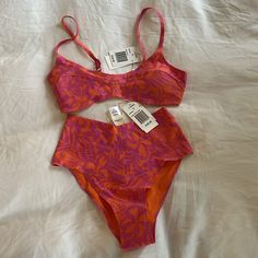 L*Space Alec Bikini Top + Seamless Bikini Bottom Nwt! Pink Underwire Tankini For Summer, Pink Bra-friendly Tankini For Swimming, Pink Swimwear For Pool With Bra-friendly Design, Pink Bra-friendly Tankini For Beach Season, Pink Seamless Tankini For The Beach, Pink Bra Friendly Summer Tankini, Pink Summer Tankini With Bra Friendly Design, Summer Pink Tankini With Bra Friendly Design, Summer Pink Tankini Bra Friendly