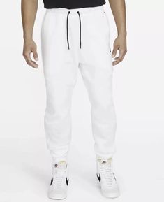 Nike Tech Fleece Jogger Pants - White CU4495-100 Size L. Condition is New with tags. Shipped with USPS Ground Advantage. Nike Stretch Cotton Pants, Nike Fitted Cotton Pants, Fitted Nike Cotton Pants, Fitted Cotton Nike Pants, White Full-length Sportswear Pants, Fitted White Bottoms With Hip Pockets, Nike White Relaxed Fit Sweatpants, White Nike Relaxed Fit Sweatpants, White Sportswear Bottoms With Pockets