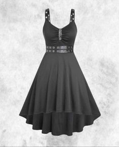 #ad Find ideas and inspiration for New Black Gothic Double PU Strap Belted Studded Dip Hem Dress size XL 18 20 22, Fashion Dresses Hem Dress, New Black, Dip, The Dress, Fashion Dresses, Fashion Clothing, Fashion Outfits, Dresses, Clothes