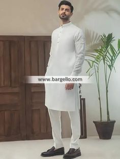 Gorgeous kurta features embroidery details on collar and sleeves Kurta Pajama for Friends Wedding Events Sunnyvale California CA USA Kurta Shalwar brands in Pakistan Beige Resham Embroidery Kurta For Wedding, Kurta Pajama Men White Color, Pasha Embroidery Kurta For Men, Kurta Pajama With Shawl, Transitional Pink Jamawar Kurta, Sunnyvale California, Wedding Dresses Indian, Wedding Dress Outfit, Punjabi Salwar Suits