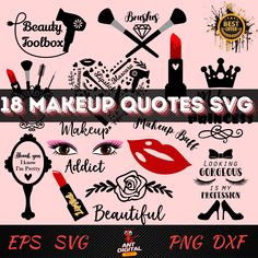 Makeup Printables, Makeup Svg, Makeup Artist Logo Design, Makeup Station, Makeup Artist Logo, Artist Fashion, Beauty Salon Decor, Unique Makeup, Artist Logo