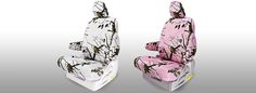 the seat covers are designed to look like realtree camo, but it is pink and white