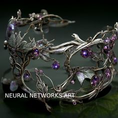 Jewelry Design Silver, Cute Engagement Rings, Neural Network, Purple Gems, Leaf Bracelet, Magical Jewelry, Funky Design, Elegant Tattoos, Put A Ring On It