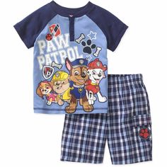 Nickelodeon Paw Patrol Short Sleeve Shirt Shorts Outfit Set Boy Size 5T New without tag Cotton Bottoms With Graphic Print For Playwear, Cotton Graphic Print Bottoms For Playwear, Short Sleeve Sets With Pockets For Playwear, Playwear Sets With Pockets And Short Sleeves, Cotton Tops With Pockets For Playtime, Cotton Tops With Pockets For Playwear, Casual Cotton Sets With Character Print, Short Sleeve Tops With Pockets For Playtime, Blue Graphic Print Short Tops