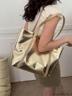 BagForLove - Metallic PU Shoulder Tote Bag with Zipper Closure - Chic and Functional Product Description Color Gold Bag Size Medium Pattern Type Plain Type Shoulder Tote Bag Closure Type Zipper Style Funky Material PU Leather Composition 100% Polyurethane Size Chart INCH CM Bag Length Bag Width Bag Height Handle Height 14 inch 3.5 inch 11 inch 12.6 inch Bag Length Bag Width Bag Height Handle Height 35.5 cm 9 cm 28 cm 32 cm Details Pictures Similar Products h2 { text-align: center; } /* æ¢è¡ */ li{ white-space: normal; word-break: break-all; word-wrap: break-word; } .red-box { width: 100%; display: flex; flex-direction: row; flex-wrap: wrap; justify-content: center; } .red-box > div { width: 190px; height: 250px; margin: 10px; } .red-box > div > a > img { width: 190px; height: 250px; } .s Gold Tote Shoulder Bag With Zipper, Gold Tote Shoulder Bag With Zipper Closure, Gold Shoulder Bag With Zipper For Daily Use, Gold Bag With Zipper For Daily Use, Gold Bag With Zipper Closure For Daily Use, Casual Gold Bags With Zipper Closure, Gold Shoulder Bag With Zipper Pocket, Trendy Gold Bag For School, Gold Bucket Bag With Large Capacity