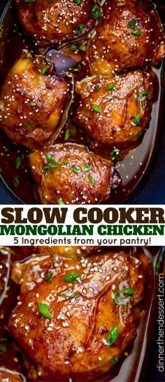 slow cooker moroccan chicken in a brown sauce