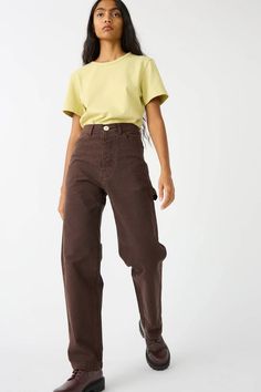 Organic Cotton Canvas Handy Pant in Raisin | Jesse Kamm • Oroboro Store • Luxury Boutique • New York, NY