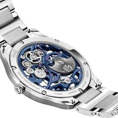 Elegant Blue Chronograph Watch With Skeleton Dial, Elegant Blue Skeleton Dial Watch, Formal Blue Chronograph Watch With Skeleton Dial, Elegant Blue Watch With Skeleton Dial, Modern Blue Watch With Skeleton Dial, Blue Chronograph Watch With Skeleton Dial For Formal Occasions, Modern Blue Chronograph Watch With Skeleton Dial, Timeless Blue Skeleton Dial Watch, Timeless Blue Watch With Skeleton Dial