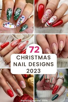 Short Christmas Nails, Christmas Nails Short, Christmas Nails Simple, Festive Holiday Nails, Christmas Nails Designs, Xmas Nail Designs, Christmas Nails Winter, Nail Noel, Disney Nail Art