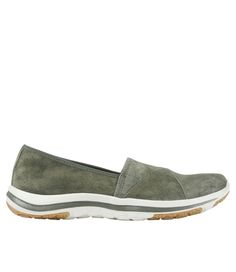 Take weather in stride with this nubuck version of our stretchy, lightweight slip-on shoe. Order regular shoe size. (For half sizes not offered, order up to next whole size). Fit best with lightweight socks or barefoot. Soft nubuck upper forms to your foot for incredible comfort and fit. Stretch-knit top collar enhances comfort and allows for easy on/off. EVA footbed adds extra cushioning and is treated to control odor. Constructed with minimal stitching to reduce irritation. High-elasticity EVA Womens Bogs, Best Slippers, Ll Bean Women, Chelsea Boots Women, Woman Back, Soft Shoes, Walking Shoes Women, Bean Boots, Womens Clogs