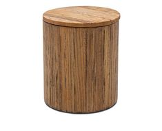 a wooden container with a lid on a white background