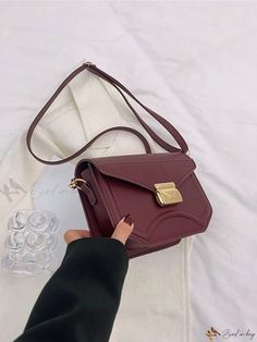 Bird in Bag - Exquisite Burgundy Handbag for Stylish Women with Multicolor Personality, Unique Shape - Perfect New Years Gift Burgundy Rectangular Office Bag, Rectangular Burgundy Office Bag, Burgundy Rectangular Satchel For Shopping, Classic Burgundy Rectangular Bag, Classic Burgundy Rectangular Bags, Elegant School Shoulder Bag With Hasp Closure, Large Capacity Burgundy Satchel, Elegant Shoulder Bag With Hasp Closure For School, Burgundy Crossbody Shoulder Bag For Office