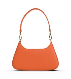 Orange Modern Everyday Baguette Bag With Zipper Closure, Modern Everyday Baguette Bag With Zipper, Modern Baguette Bag With Zipper Closure For Everyday, Modern Everyday Baguette Bag With Zipper Pocket, Elegant Everyday Baguette Bag With Zipper Pocket, Take It Back, Minimalist Bag, Orange Bag, Zip Top