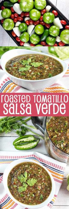 two bowls filled with salsa on top of a table