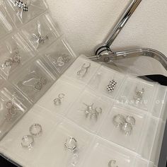 there are many pairs of earrings in the box