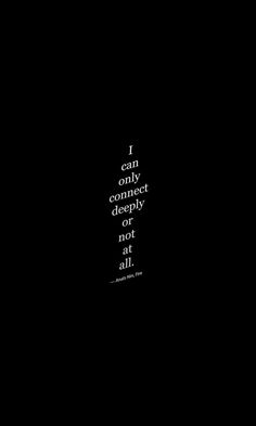 a black and white photo with the words i can only connect simply or not at all