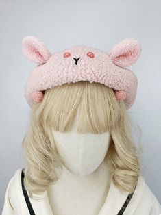 This price is for a beret, others are not included. Pink Cat Ears Hat For Winter, Pink Winter Hat With Cat Ears, Trendy Pink Flat Cap, Kawaii Pink Cap, Pink Kawaii Cap, Pink Kawaii Hat One Size Fits Most, Pink One Size Fits Most Flat Cap, Cute Pink Beanie Hat, Cute Pink Winter Mini Hats