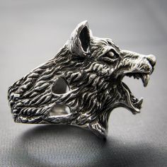 *  Amazing Details in this Wolf Ring*  Hand made in our workshops in Devon*  .925 fully hall marked sterling silver ring*  Available in M - Z (use the drop down menu to order)*  Special Sizes are available on request Viking Style Silver Outdoor Jewelry, Viking Style Silver Wolf Design Jewelry, Viking Style Silver Jewelry With Wolf Design, Silver Wolf Design Stainless Steel Jewelry, Silver Stainless Steel Wolf Jewelry, Nordic Compass, Viking Odin, Tree Of Life Ring, Wolf Ring