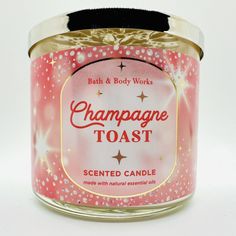 a bath and body works champagne toast scented candle