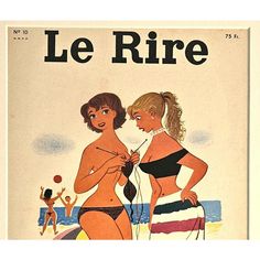 the cover of le rire magazine shows two women in bathing suits