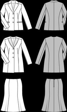 Wearable, classic fashion with sophisticated details. For daytime the woolen, hip-length blazer with lapel and matching gored skirt without waistband. The incorporated rubber band ensures wearing ease. For the evening, the elegant velvet jacket in frock-coat length with satin lapels, held by the forwarded shoulder seams. Recommended fabrics: Lightweight wool, crêpe, velvet, satin. Size 18-28 Uncut, Factory Folded. Envelope has light shelf wear. SHIPPING: Shipping charges will apply to the first Gored Skirt, Jacket Pattern Sewing, Frock Coat, Velvet Jacket, Classic Fashion, Rubber Band, Hip Length, Sewing Pattern, Cocoa