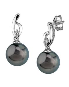 These exquisite pearl earrings feature two 8mm AAA Quality Tahitian South Sea pearls, hand-picked for their incredible luster and overtones. The pearls are mounted on the finest 14K gold with dazzling SI clarity diamonds.
These earrings come packaged in a beautiful jewelry gift box, perfect for gifting. Tahitian Pearl Earrings In White Gold For Formal Occasions, Formal Tahitian Pearl Earrings In White Gold, Elegant Tahitian Pearl Round Earrings, Elegant White Gold Tahitian Pearl Earrings, Elegant Round Tahitian Pearl Earrings, Elegant Tahitian Pearl Earrings Gift, Elegant Tahitian Pearl Earrings For Anniversary, Elegant Tahitian Pearl Earrings For Formal Occasions, Elegant Tahitian Pearl Earrings For Wedding