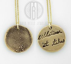 Fingerprint and handwriting necklace - Maya Belle Jewelry Fingerprint Necklace, Handwriting Necklace, Thumb Prints, Fingerprint Jewelry, Engraved Initials, Gold Filled Necklace, Heart Necklace Diamond, Family Necklace, Keepsake Jewelry