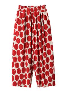 Modern Red Pockets Print Straight Pants FallFabric: Cotton BlendedSize & Fit: This garment fits true to size.Length: Size S measures 31.785"from waist to hem.Waist:Fitted - elastic waist allows stretch Hip: Loosely Fitted. room for hips. Hand Wash Cold. Red Baggy Trousers, Baggy Red Harem Pants With Pockets, Red Baggy Harem Pants With Pockets, Red Baggy Long Pants, Baggy Red Wide-leg Pants, Red Baggy Wide-leg Pants, Red Bottoms With Pockets And Loosely Fitted Hips, Relaxed Fit Red Wide Leg Pants With Elastic Waistband, Relaxed Fit Red Pants With Pockets