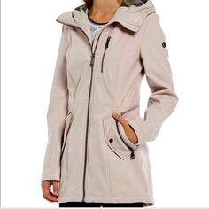 Brand New With Tag Size Small Beautiful Calvin Klein's Soft Shell Anorak Jacket Is A Versatile Layer You Can Wear In Transitional Weather And When The Weather Gets Damp. Calvin Klein Outdoor Fall Outerwear, Beige Parka For Outdoor Use, Calvin Klein Beige Long Sleeve Outerwear, Casual Beige Calvin Klein Outerwear, Calvin Klein Casual Beige Outerwear, Black Hooded Coat, Womens Utility Jacket, Green Cargo Jacket, Calvin Klein Hoodie