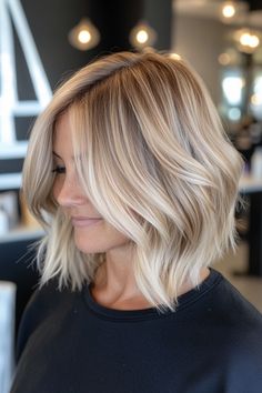 Elevate your look with 47 stylish short blonde hairstyles and haircuts—chic, modern, and full of flair! ✨💇‍♀️ #ShortBlondeHair #HairInspo Medium Blonde Hairstyles, Short Blonde Hairstyles, Shoulder Length Blonde, Medium Blonde Hair, Blonde Haircuts, Hairstyles And Haircuts, Blonde Hairstyles, Medium Blonde, Blonde Hair Inspiration